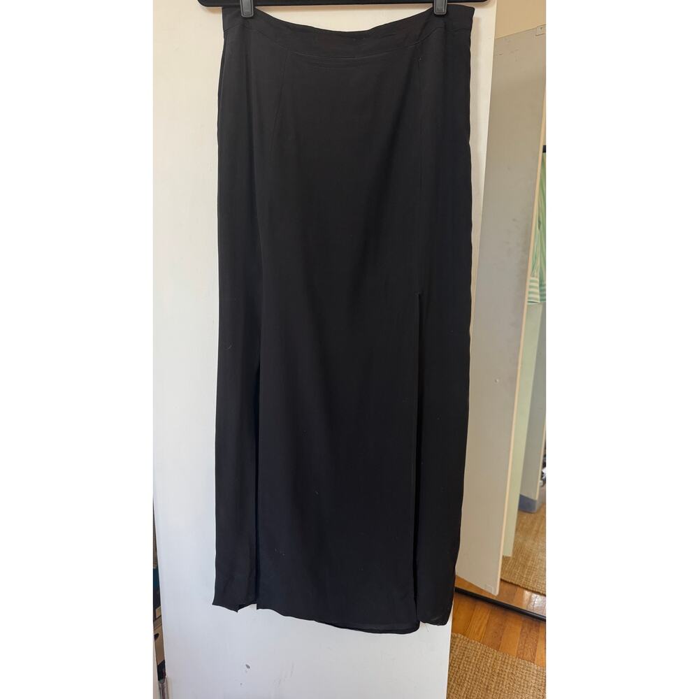 Madewell - Long Black Silk Skirt - Size 10